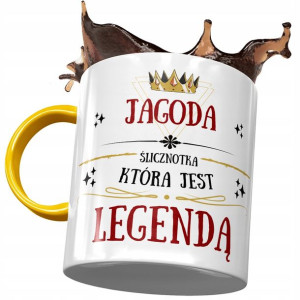 Kubek Żółty Dla Jagody Żony Przyjaciółki Prezent