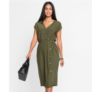 Bonprix Casualowa Sukienka Damska Szmizjerka Midi Guziki 44-46 913815