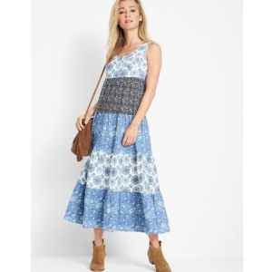 Bonprix Casualowa Długa Sukienka W Kwiaty Paisley Boho 36-38 939412