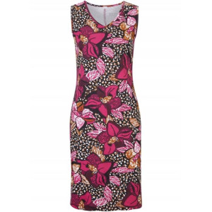Bonprix Casualowa Sukienka W Kwiaty Dekolt W Szpic Serek 36-38 938699