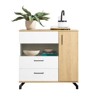 Praktyczna KOMODA + LED 90 cm MONEZ BIAŁY Wybór Kolorów
