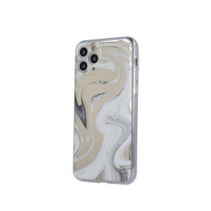 Etui Marmur Wave Iphone 12/12 Pro White-gold / Biało-złoty