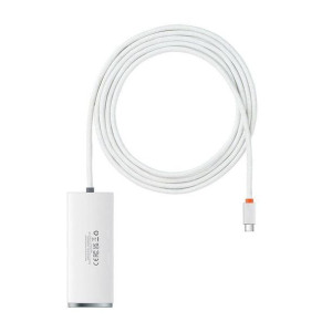 Hub Baseus Lite Series 4in1 2m Usb-c Do 4xusb 3.0 White