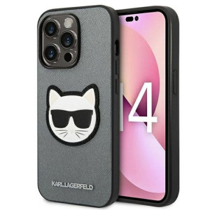 Karl Lagerfeld Iphone 14 Pro Choupette Head Patch Klhcp14lsapchg Silver