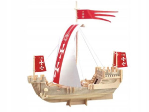 Żaglowiec Koga składanka drewniana puzzle 3D P129