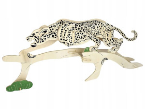 Leopard składanka drewniana puzzle 3D M049