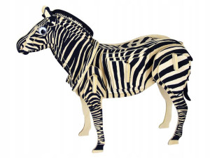 Zebra składanka drewniana puzzle 3D M050