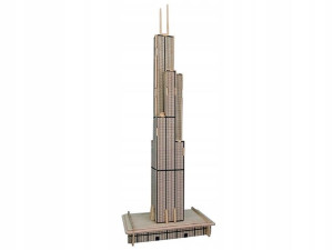 Wieżowiec Sears Tower składanka drewniana P191