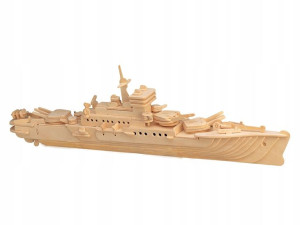 Okręt krążownik składanka drewniana puzzle 3D P047