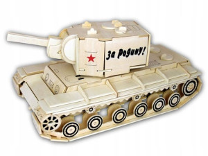 Czołg KV-2 KW-2 składanka drewniana puzzle 3D P282