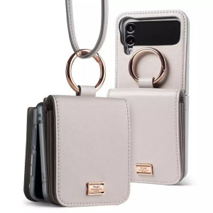 Etui Ringke Signature Card Pocket Do Samsung Galaxy Z Flip 4 Dove Grey