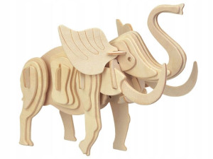 Słoń składanka drewniana puzzle 3D M029
