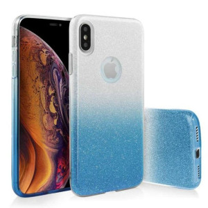 Etui Glitter Do Samsung A9 2018 Srebrno Niebieski