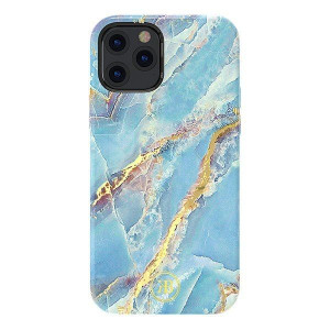 Etui Kingxbar Marble Apple Iphone 12 Mini Niebieski