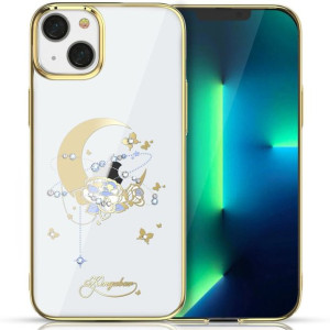 Etui Kingxbar Moon Swarovski Apple Iphone 13 Złoty (flower)