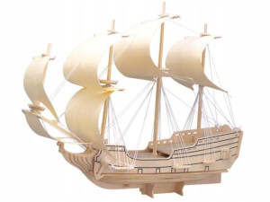 Żaglowiec Orzeł składanka drewniana puzzle 3D P128