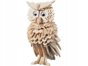 Sowa składanka drewniana puzzle 3D E038
