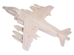 Samolot Harrier składanka drewniana puzzle 3D P137