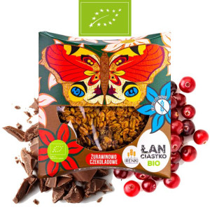 Ciastko żurawinowo-czekoladowe Bezglutenowe Bio 40 g Irenki Łan