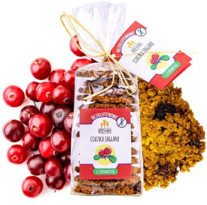 Ciastka jaglane z żurawiną Bezglutenowe 175 g Irenki