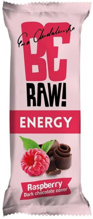 Baton Energy Raspberry malina w ciemnej czekoladzie 40 g BeRAW!