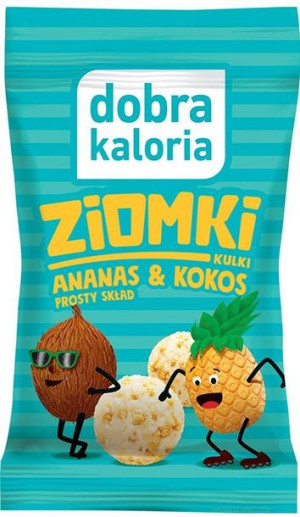 Kulki Ziomki ananas & kokos 24 g Dobra Kaloria - przekąska