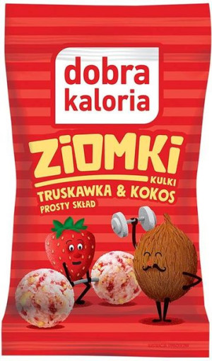 Kulki Ziomki truskawka & kokos 24 g Dobra Kaloria - przekąska