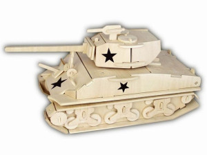 Czołg M4 Sherman składanka drewniana P327
