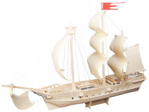 Okręt żaglowiec składanka drewniana puzzle 3D P218
