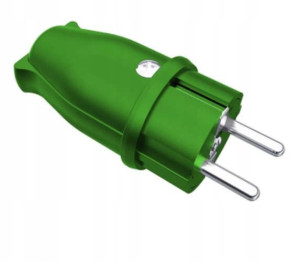 Wtyczka Gumowa +0 Ip44 16a 250v Zielona