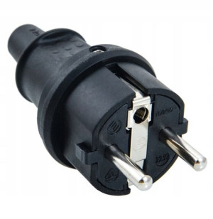Wtyczka Gumowa Sieciowa Ip44 230v Gniazdo Wtyk