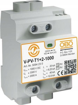 Ogranicznik Obo Pv 1000v Dc B+c Typ 1+2 5094230