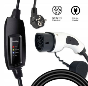 Przenośna Ładowarka Duosida Typ 2 Kabel 5 M Plus Torba 3.7 Kw Wallbox
