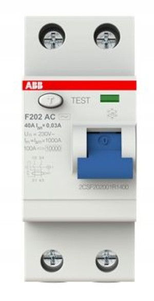Wyłącznik Różnicowopr. Abb 2p 40a 30ma F202 Home