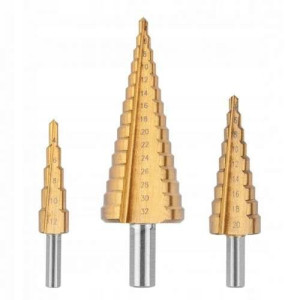 Wiertła Stopniowe 4-12 4-20 4-32 3 Szt Graphite