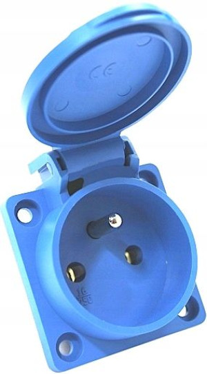 Gniazdo Tablicowe Z/u 250v Niebieskie Ip54 Viplast