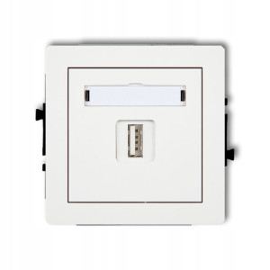 Karlik Gniazdo Usb 5v 1a Białe Ładowarka Dcusb-1