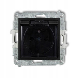 Karlik Mini Gniazdo Herm Ip44 Czarne 12mgpb-1zdp