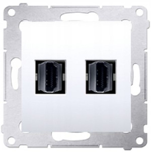 Simon 54 Gniazdo Hdmi Podwójne Białe Dghdmi2.01/11