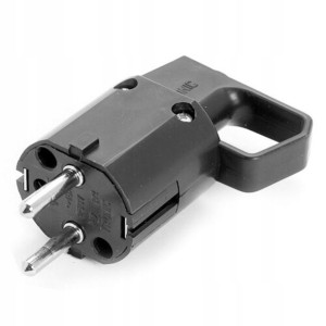 Wtyczka Z Uchwytem 250v Uni-schuko Czarna 325-05