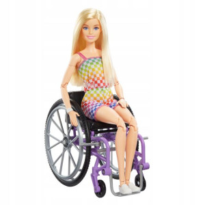 Hjt13 Barbie Lalka Na Wózku Inwalidzkim Z Rampą