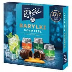 Baryłki Cocktail WEDEL z alkoholem w czekol 200g
