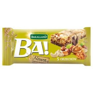 Bakalland Ba! 5 Orzechów Baton Zbożowy 40 G