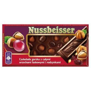 Alpen Gold Nussbeisser Dark Czekolada Ciemna Z Orzechami I Rodzynkami 100 G