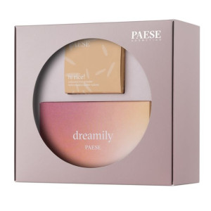 Paese Sparkling Snow zestaw puder ryżowy 10 Light Beige 10g + paleta cieni