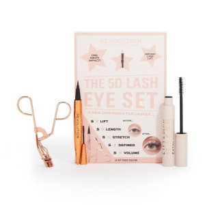 Makeup Revolution The 5D Lash Eye Set zestaw Mascara + eyeliner + zalotka