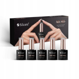 Silcare Mani More Set zestaw hybrydowy baza +lakier +lakier nawierzchniowy