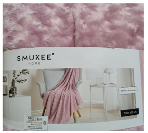 Narzuta na łóżko różowa SMUKEE 200x220 nowa