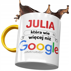 Kubek Żółty dla Julii Julki Koleżanki Przyjaciółki
