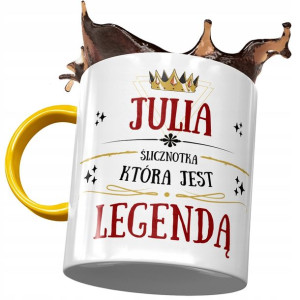 Kubek Żółty dla Julii Julki Koleżanki Przyjaciółki